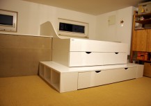Hochbett Berlin,Maßgefertigte Betten, Sonderanfertigungen, Hochetagen, Kinderbetten, Wohnetagen, Galerie, Hochbetten, Tischlerei, Menke Concept GmbH, Menke Bett