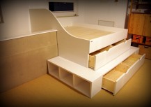 Hochbett Berlin,Maßgefertigte Betten, Sonderanfertigungen, Hochetagen, Kinderbetten, Wohnetagen, Galerie, Hochbetten, Tischlerei, Menke Concept GmbH, Menke Bett