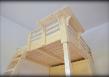 Hochbett Berlin,Maßgefertigte Betten, Sonderanfertigungen, Hochetagen, Kinderbetten, Wohnetagen, Galerie, Hochbetten, Tischlerei, Menke Concept GmbH, Menke Bett